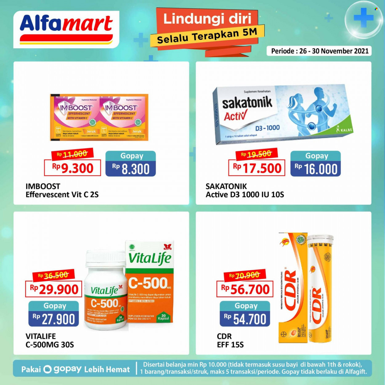 Promo Alfamart - 11/26/2021 - 11/30/2021 - Produk diskon - tablet, sakatonik, jeruk, d3, vitamin. Halaman 1.