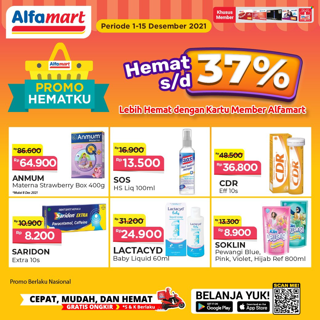 thumbnail - Promo Alfamart - 12/01/2021 - 12/15/2021 - Produk diskon - soap, pewangi, liquid soap, lactacid, box. Halaman 4.