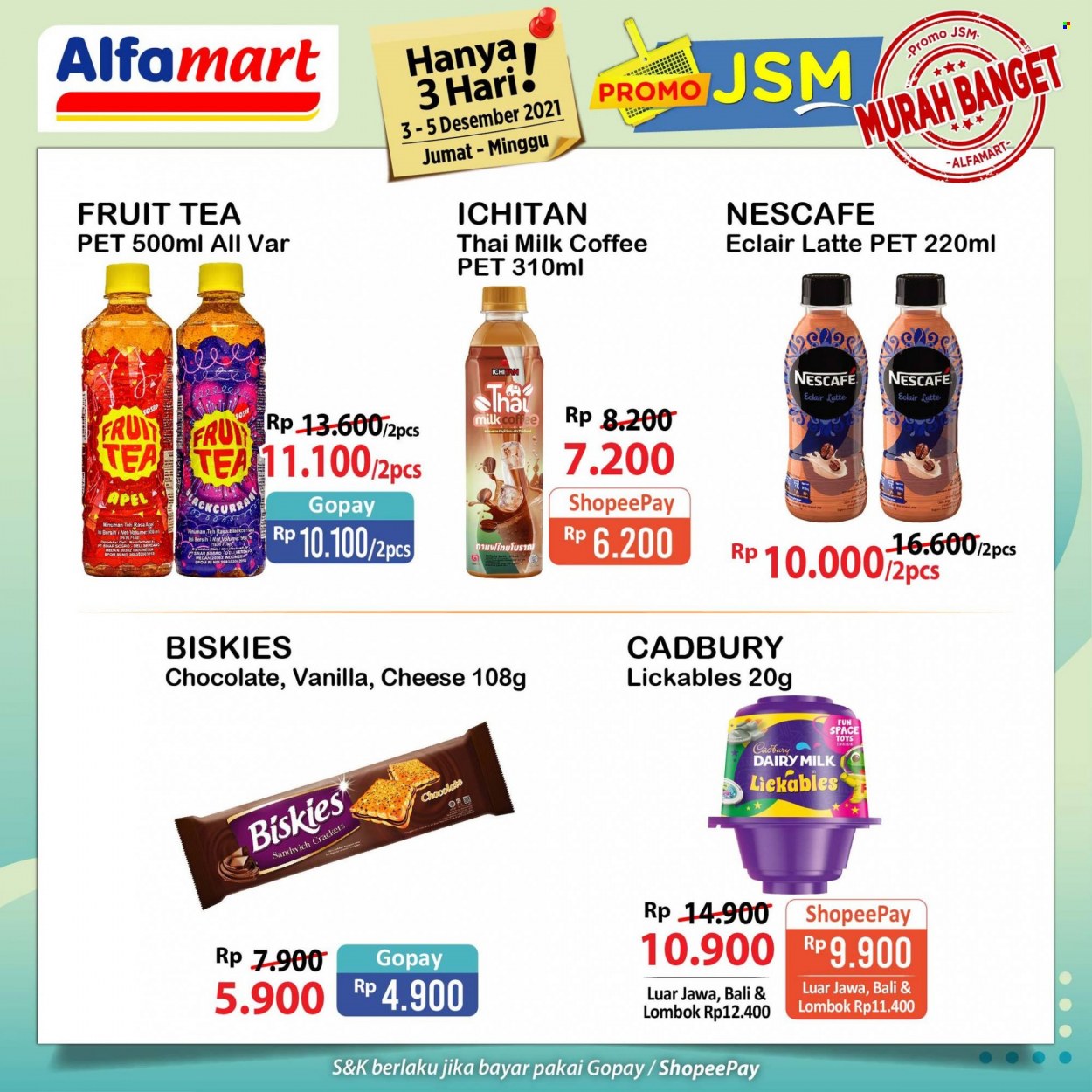 Promo Alfamart - 12/03/2021 - 12/05/2021 - Produk diskon - milk, coffee, fruit, tea, pet, chocolate, crackers, cadbury, apel. Halaman 4.
