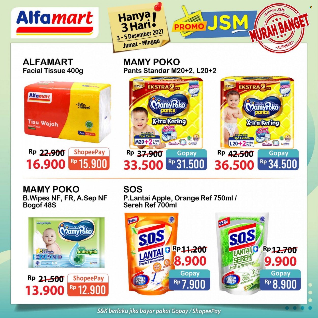 thumbnail - Promo Alfamart - 12/03/2021 - 12/05/2021 - Produk diskon - tissue, wipes, pants, mamy poko, celana, apple. Halaman 10.