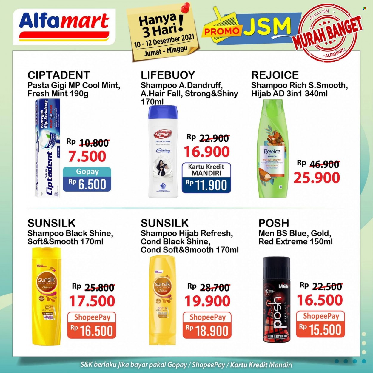 Promo Alfamart - 12/10/2021 - 12/12/2021 - Produk diskon - shampoo, rambut, lifebuoy, nourishing, mint, gold. Halaman 6.