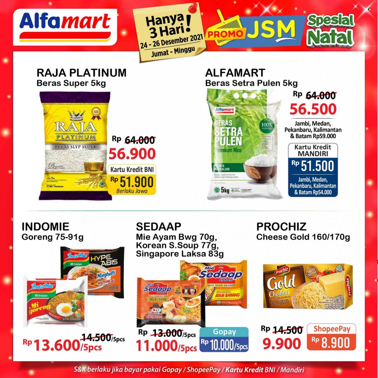 thumbnail - Promo Alfamart - 12/24/2021 - 12/26/2021 - Produk diskon - rice, goreng, prochiz, indomie, cheddar, gold, beras, bawang, ayam. Halaman 4.
