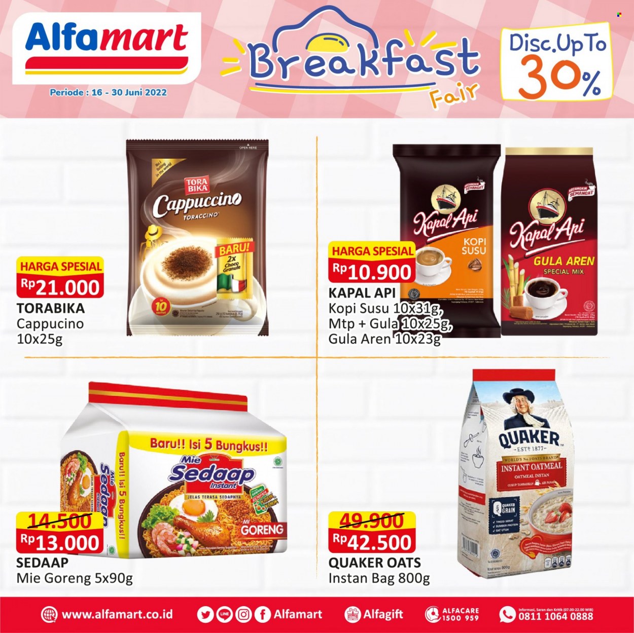 thumbnail - Promo Alfamart - 06/16/2022 - 06/30/2022 - Produk diskon - goreng, oatmeal, oats, kapal, gula, cappuccino, bag. Halaman 5.