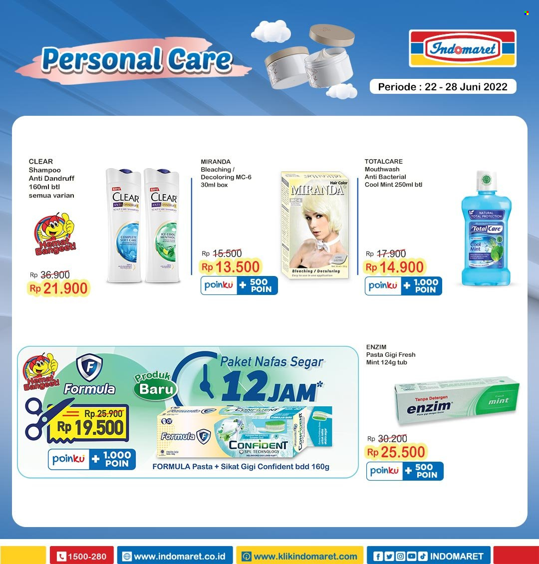 thumbnail - Promo Indomaret - 06/22/2022 - 06/28/2022 - Produk diskon - soft care, shampoo, sikat, mint, box. Halaman 2.