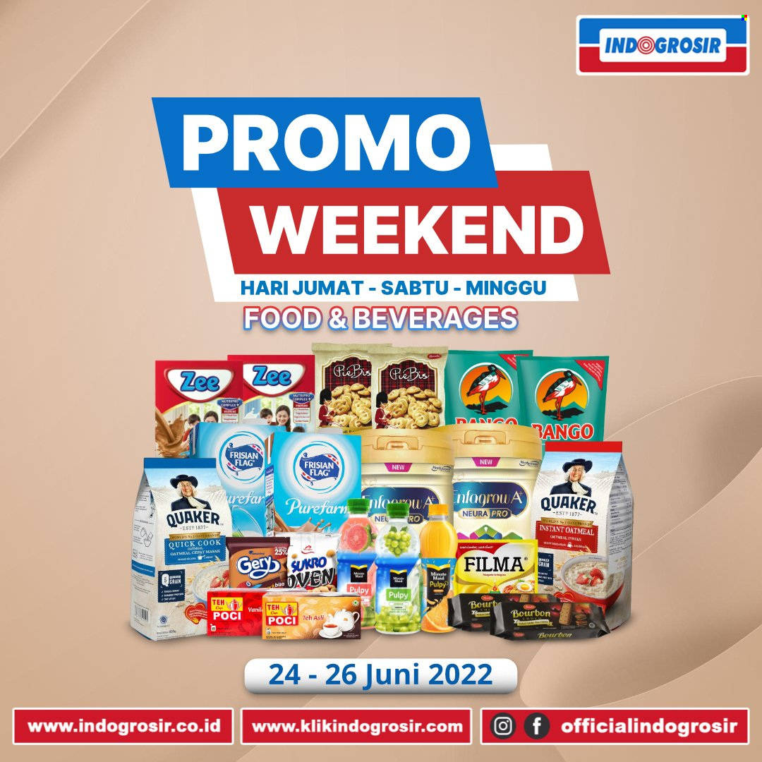 thumbnail - Promo Indogrosir - 06/24/2022 - 06/26/2022 - Produk diskon - quick, oatmeal, oven, bourbon, bango. Halaman 1.