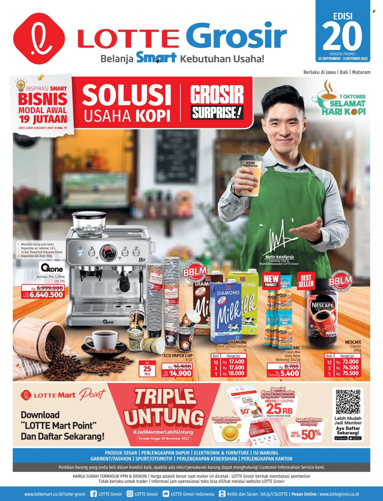 thumbnail - Promo LOTTE Grosir - 09/20/2022 - 10/03/2022 - Produk diskon - milk, coffee, gula, furniture, dapur. Halaman 1.