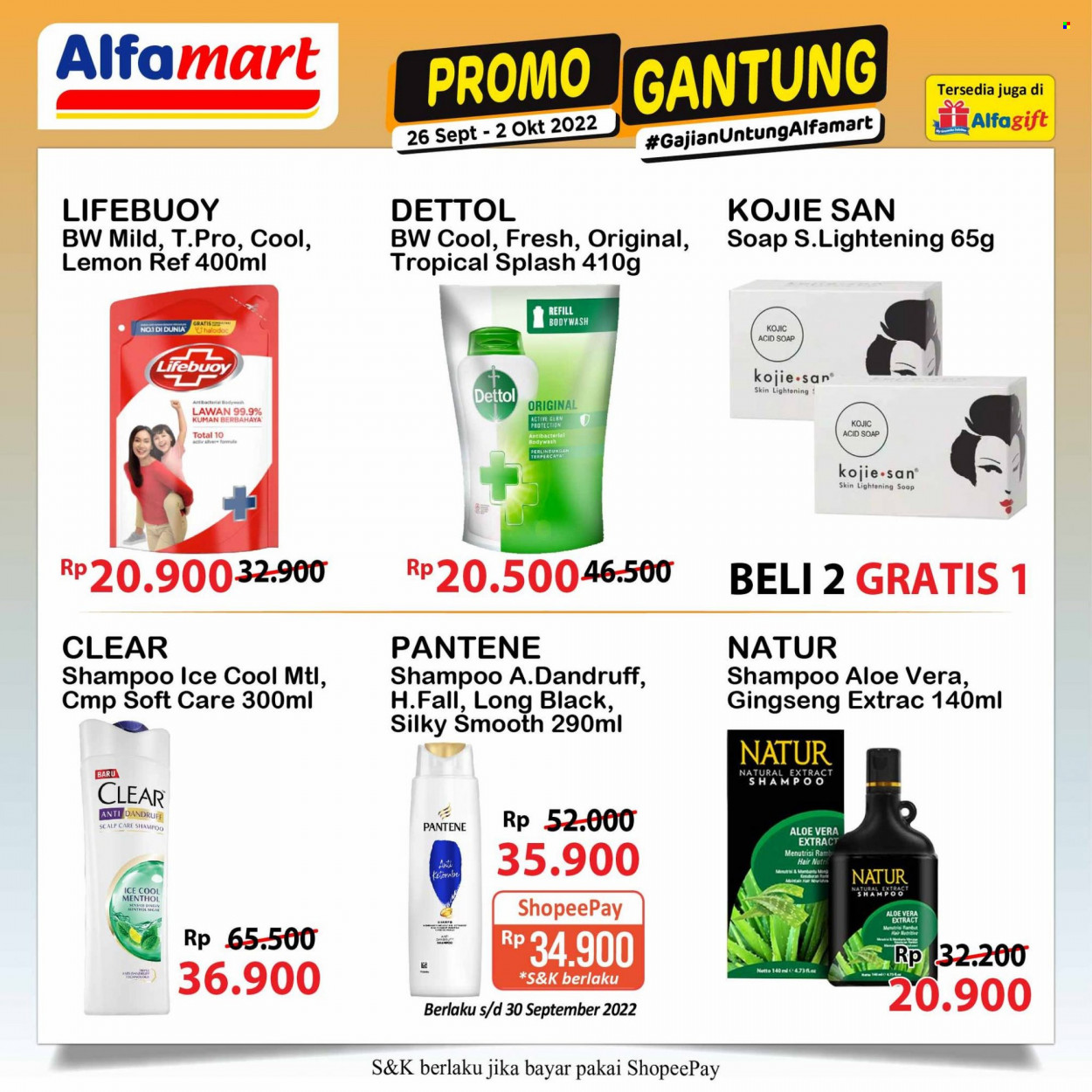 thumbnail - Promo Alfamart - 09/26/2022 - 10/02/2022 - Produk diskon - soap, soft care, shampoo, rambut, pantene, lemon, lifebuoy, dettol, aloe. Halaman 4.