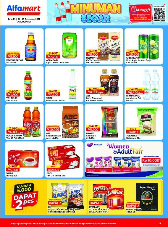thumbnail - Promo Alfamart - 12/01/2022 - 12/15/2022 - Produk diskon - milk, tissue, coffee, pet, lemon, lte, oven, gula, coco, bawang, apple, adem sari. Halaman 10.