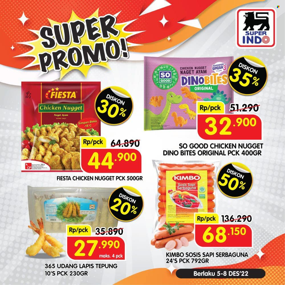 thumbnail - Promo Super INDO - 12/05/2022 - 12/08/2022 - Produk diskon - chicken, kimbo sosis, tepung, serbaguna, fiesta, ayam. Halaman 8.