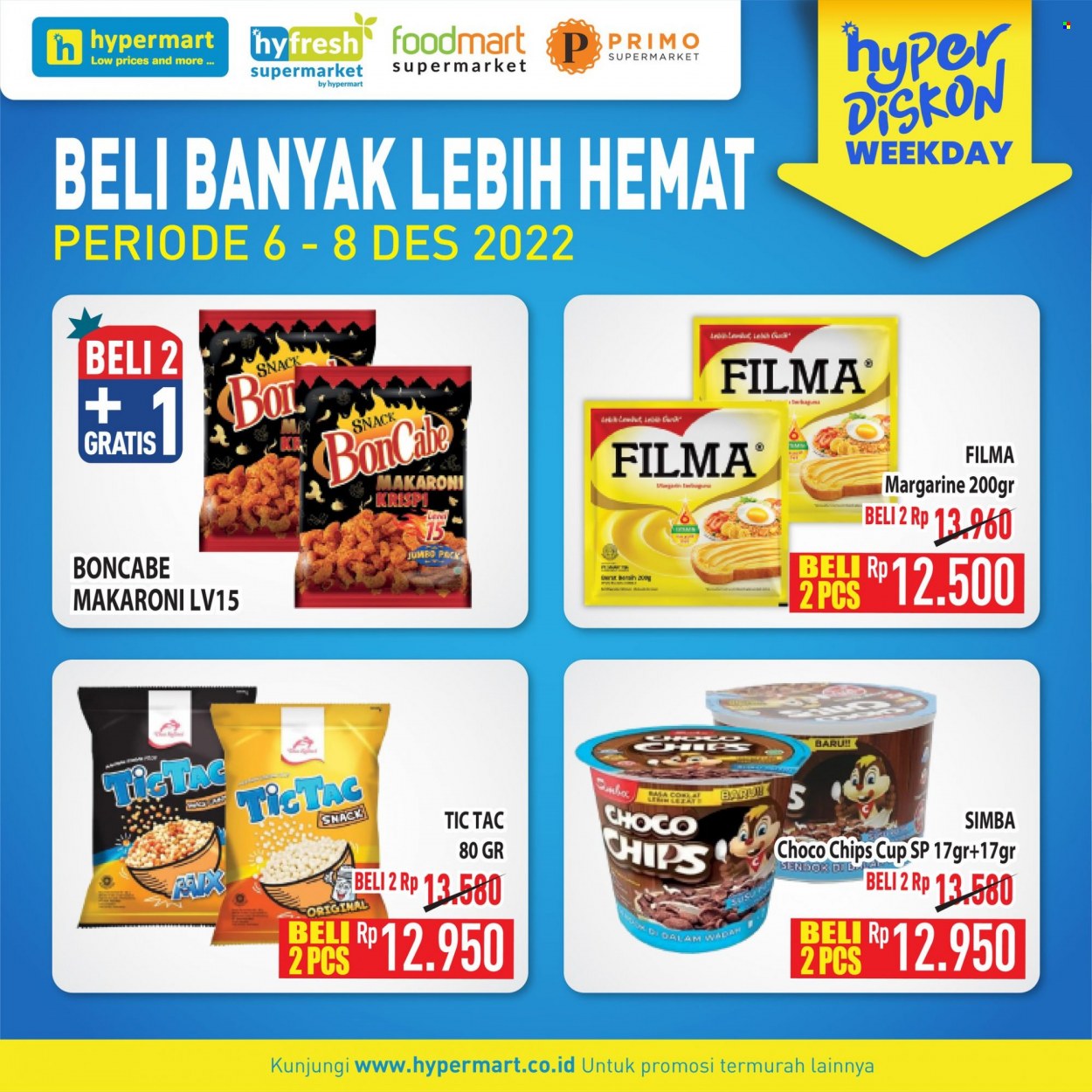 thumbnail - Promo Hypermart - 12/06/2022 - 12/08/2022 - Produk diskon - simba, margarine, chips, snack. Halaman 5.