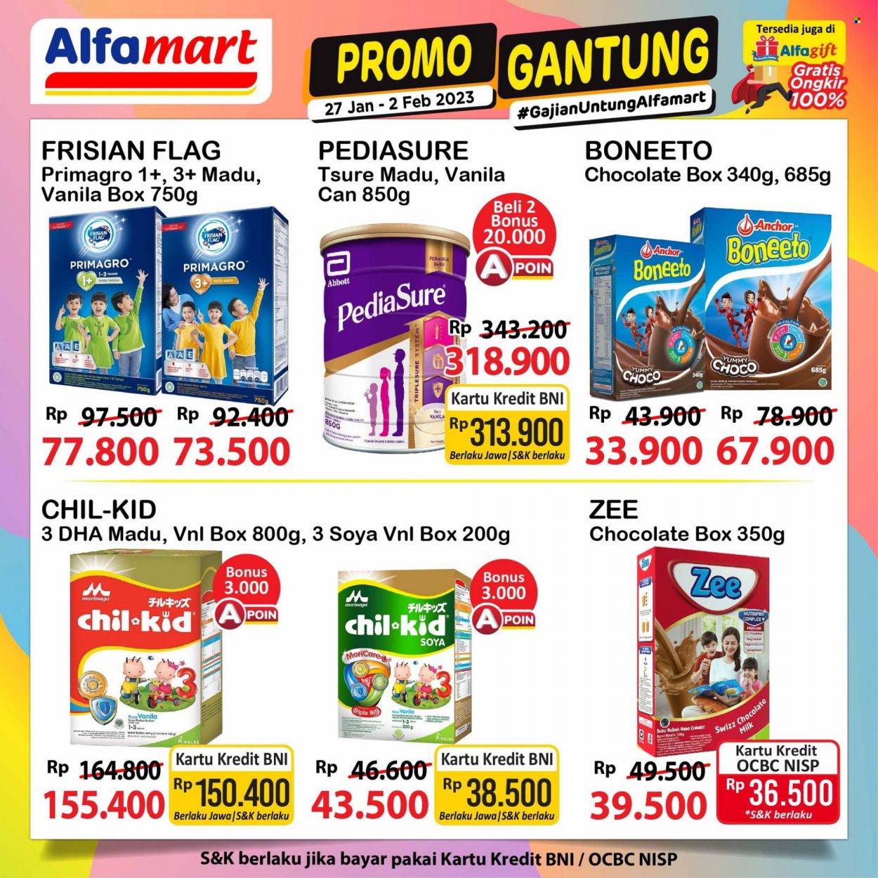 thumbnail - Promo Alfamart - 01/27/2023 - 02/02/2023 - Produk diskon - milk, chocolate, chocolate milk, calcium, box. Halaman 3.