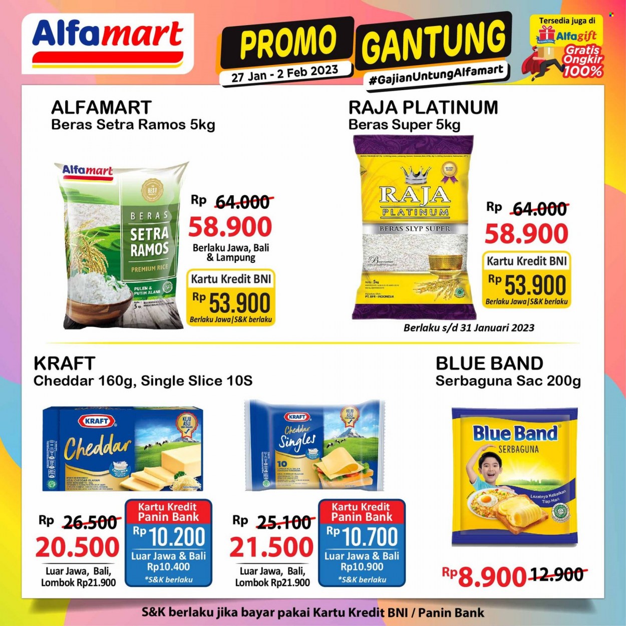 thumbnail - Promo Alfamart - 01/27/2023 - 02/02/2023 - Produk diskon - rice, serbaguna, cheddar, beras, band. Halaman 11.