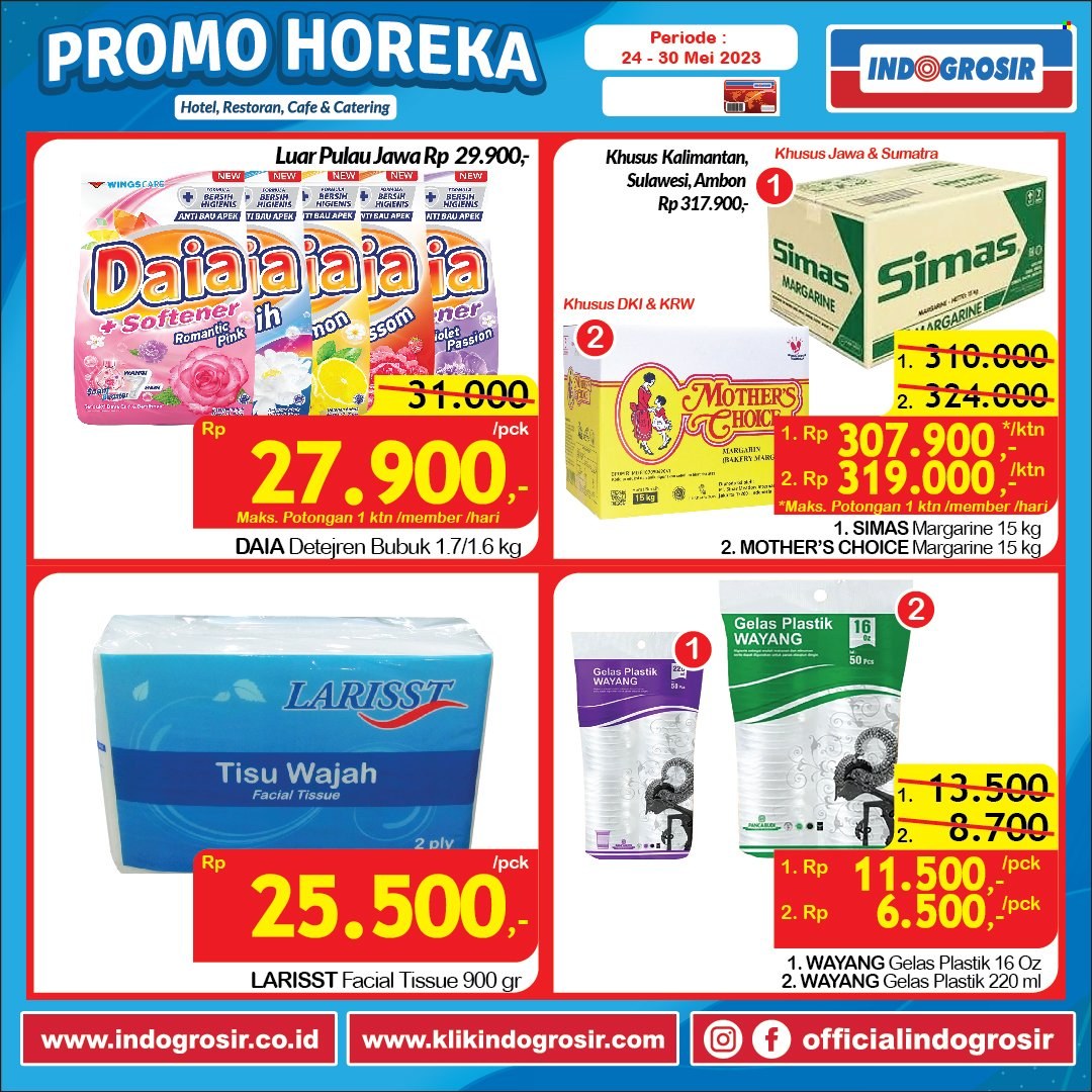 thumbnail - Promo Indogrosir - 05/24/2023 - 05/30/2023 - Produk diskon - tissue, softener, margarine, daia. Halaman 4.