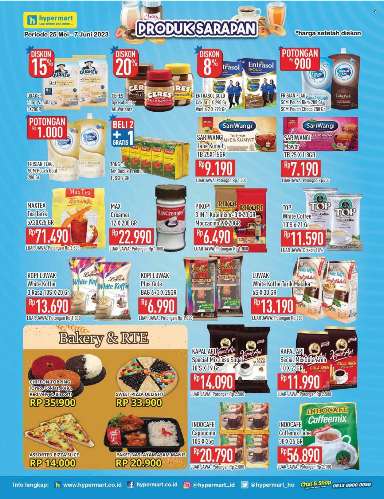 thumbnail - Promo Hypermart - 05/25/2023 - 06/07/2023 - Produk diskon - coffee, tong, top, sugar, tea, pizza, oreo, kapal, gula, ginger, gold, bag, ayam. Halaman 6.