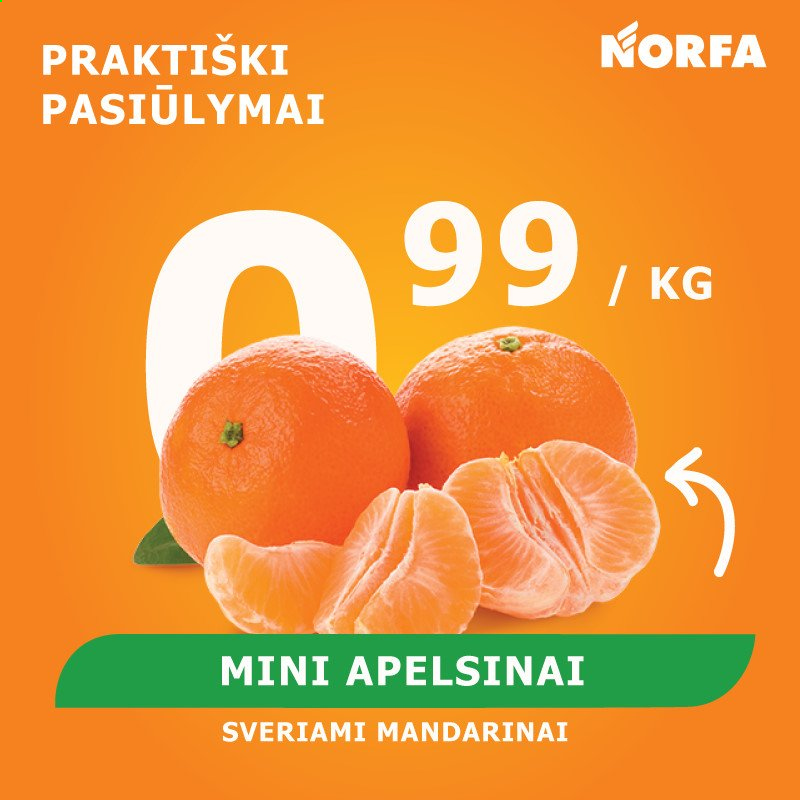 thumbnail - „NORFA“ leidinys - 2021 01 26 - 2021 01 31 - Išpardavimų produktai - mandarinai. 3 puslapis.