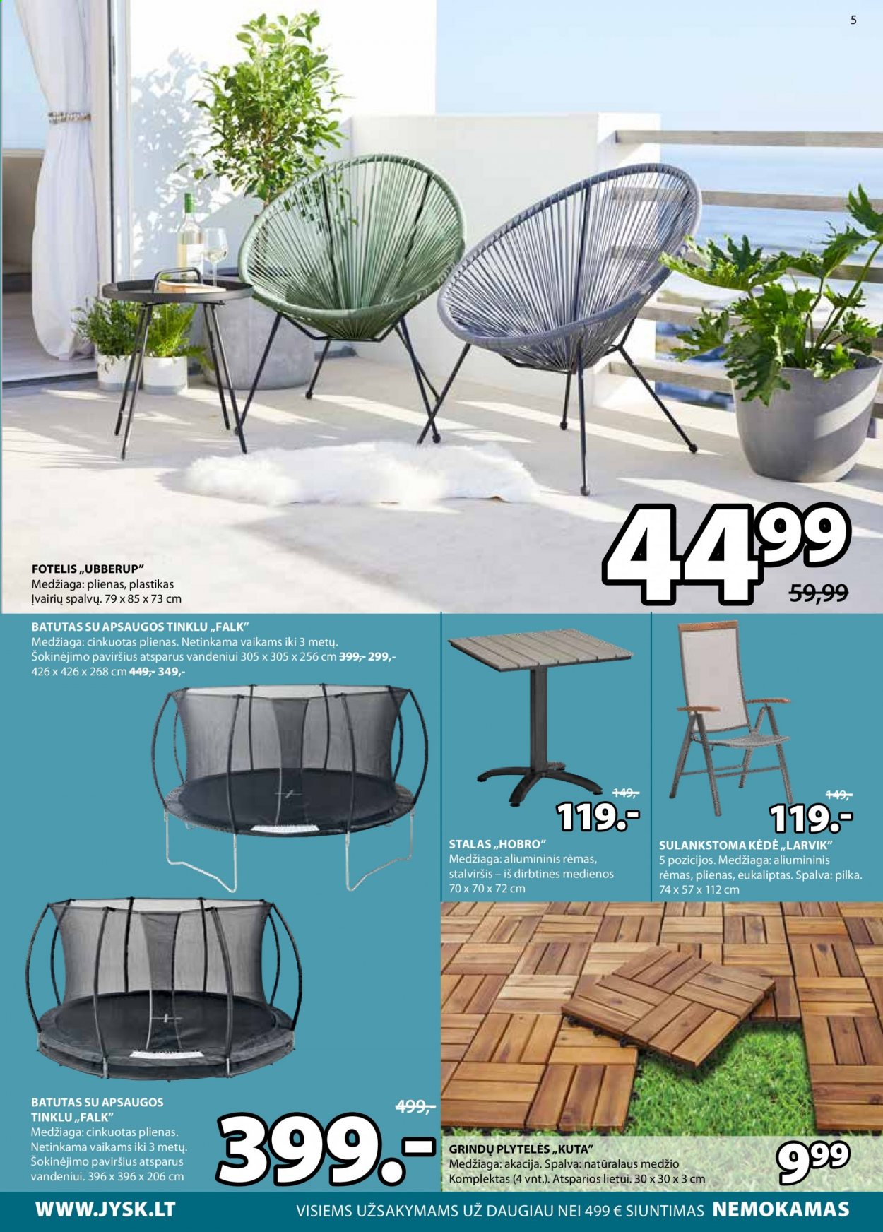 thumbnail - „JYSK“ leidinys - 2021 02 23 - 2021 03 08 - Išpardavimų produktai - foteliai, rėmas, kėdė. 5 puslapis.
