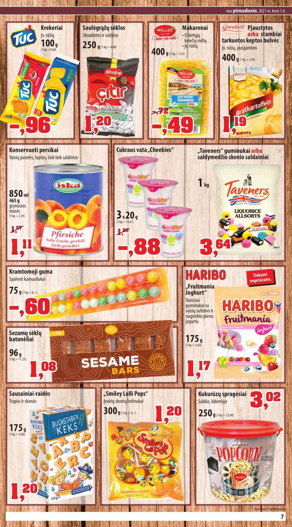 thumbnail - „Thomas Philipps“ leidinys - 2021 03 01 - 2021 03 06 - Išpardavimų produktai - bulvės, persikai, saldainiai, sausainiai, Vata. 7 puslapis.