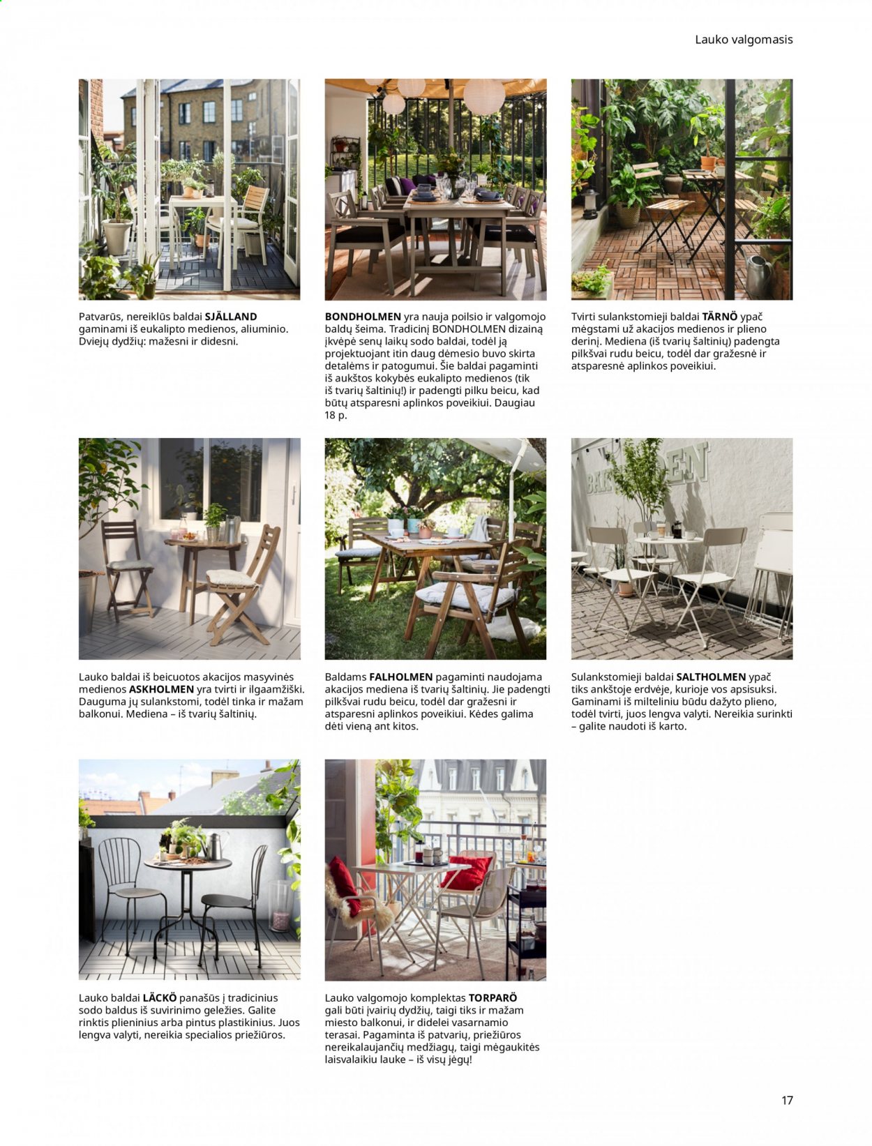 thumbnail - „IKEA“ leidinys - Išpardavimų produktai - baldams, sodo baldai, lauko baldai. 17 puslapis.