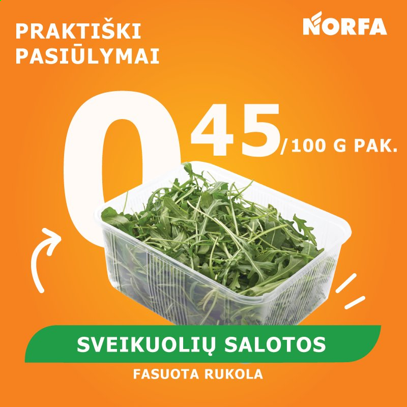 thumbnail - „NORFA“ leidinys - 2021 03 16 - 2021 03 21 - Išpardavimų produktai - salotos, sveikuolių salotos. 3 puslapis.