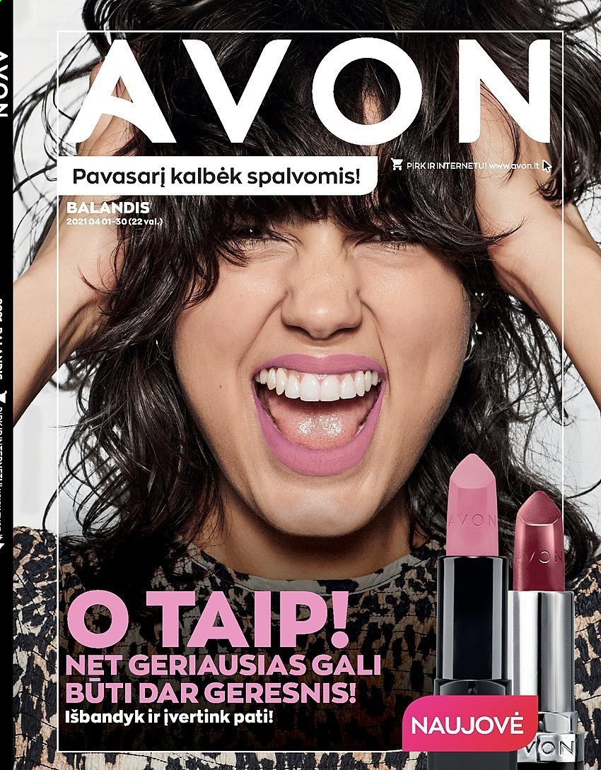 thumbnail - „Avon“ leidinys - 2021 04 01 - 2021 04 30 - Išpardavimų produktai - Avon. 1 puslapis.
