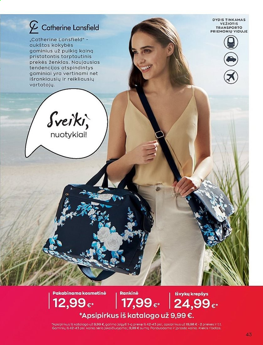 thumbnail - „Avon“ leidinys - 2021 04 01 - 2021 04 30 - Išpardavimų produktai - krepšys, rankine. 43 puslapis.