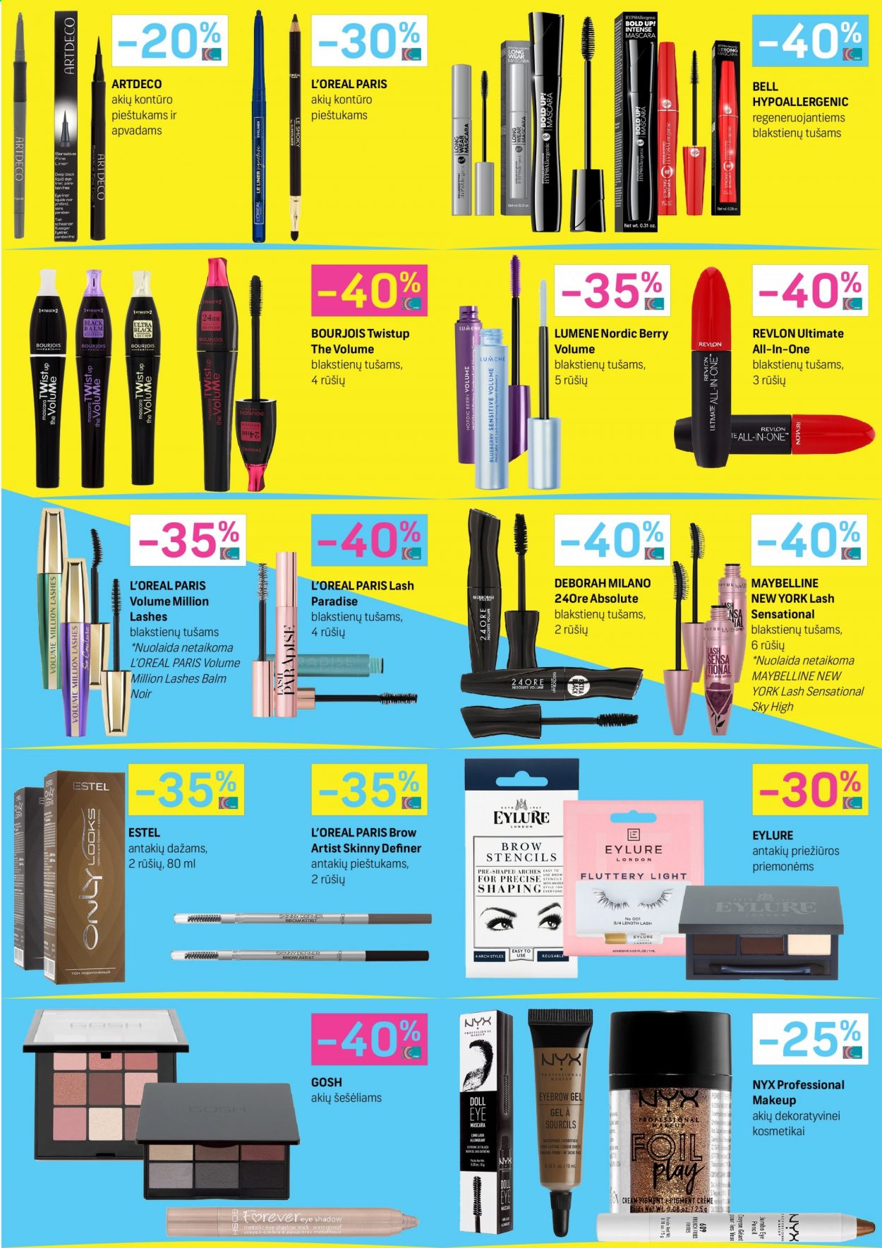 thumbnail - „Drogas“ leidinys - 2021 04 12 - 2021 05 02 - Išpardavimų produktai - L'Oréal, Revlon, Eylure, Maybelline, NYX Professional Makeup. 2 puslapis.