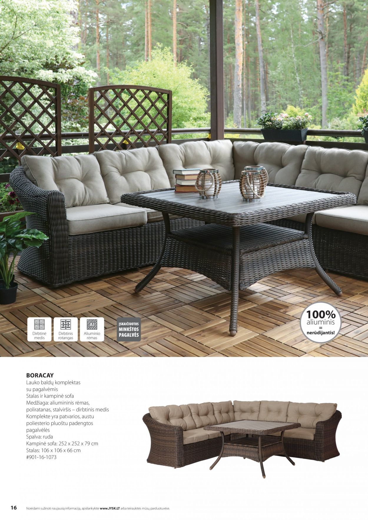 thumbnail - „JYSK“ leidinys - Išpardavimų produktai - sofa, rėmas. 16 puslapis.