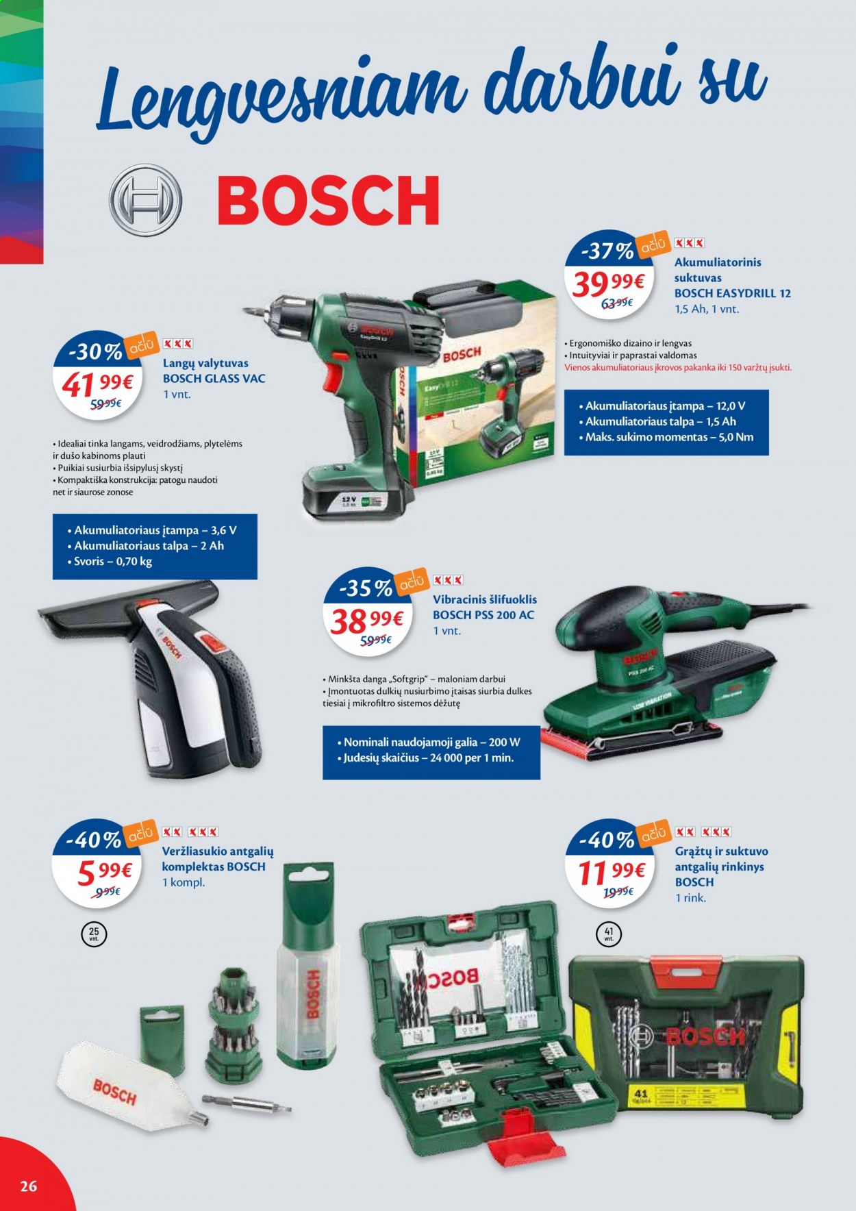 thumbnail - „Maxima“ leidinys - 2021 04 20 - 2021 04 26 - Išpardavimų produktai - Bosch. 26 puslapis.
