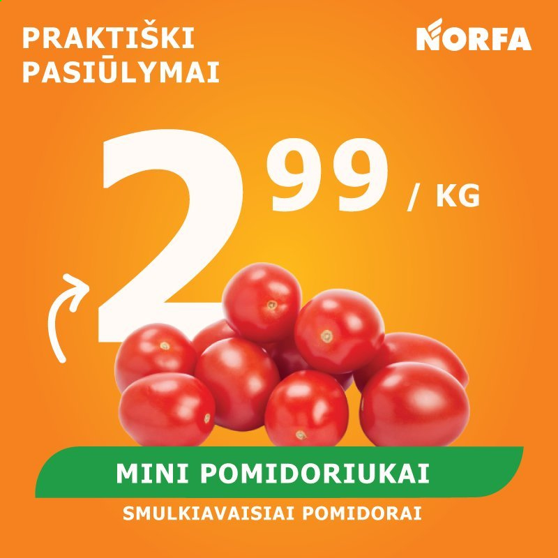 thumbnail - „NORFA“ leidinys - 2021 04 27 - 2021 05 02 - Išpardavimų produktai - pomidorai. 3 puslapis.