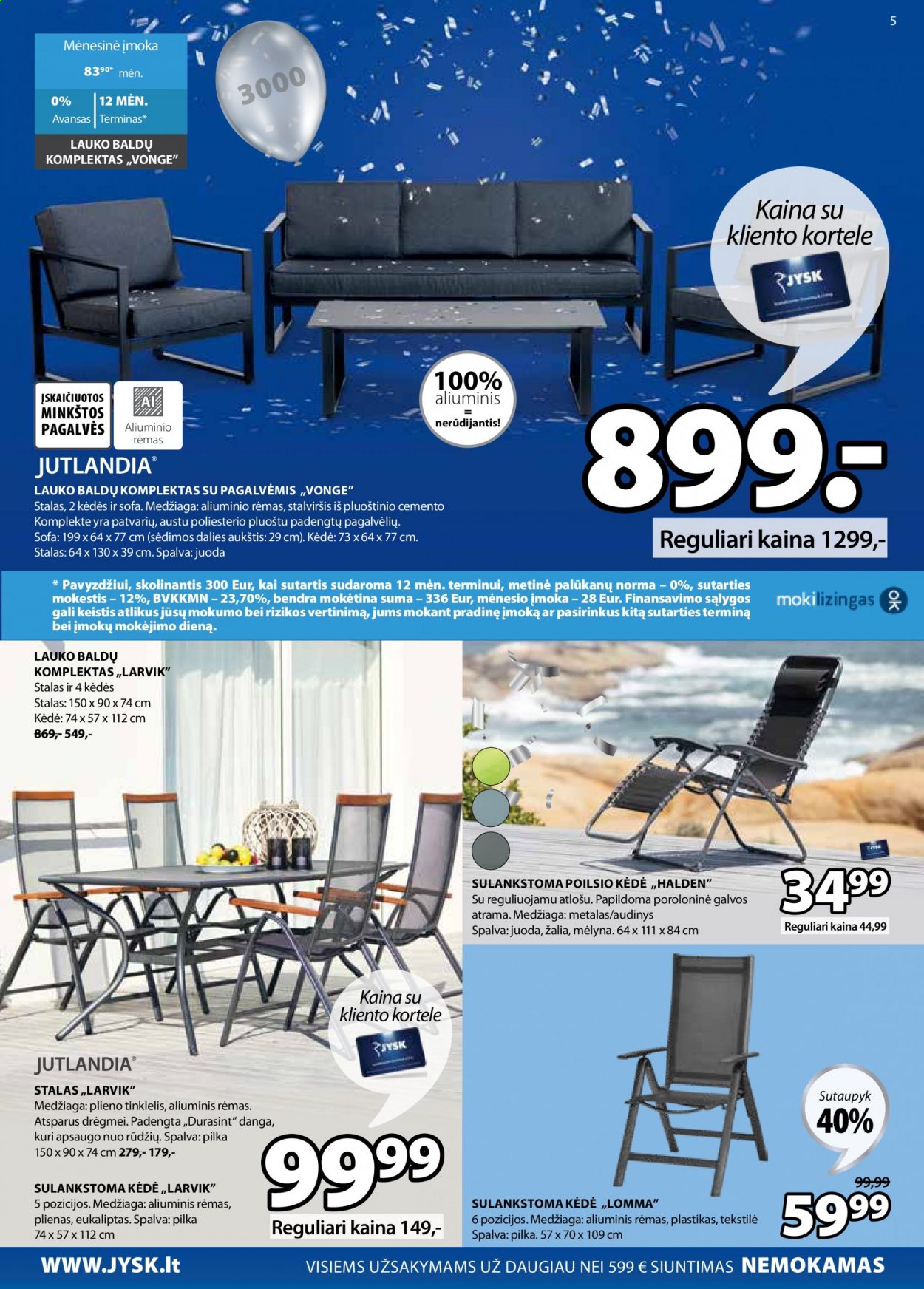 thumbnail - „JYSK“ leidinys - 2021 05 11 - 2021 05 24 - Išpardavimų produktai - sofa, rėmas, kėdė. 5 puslapis.