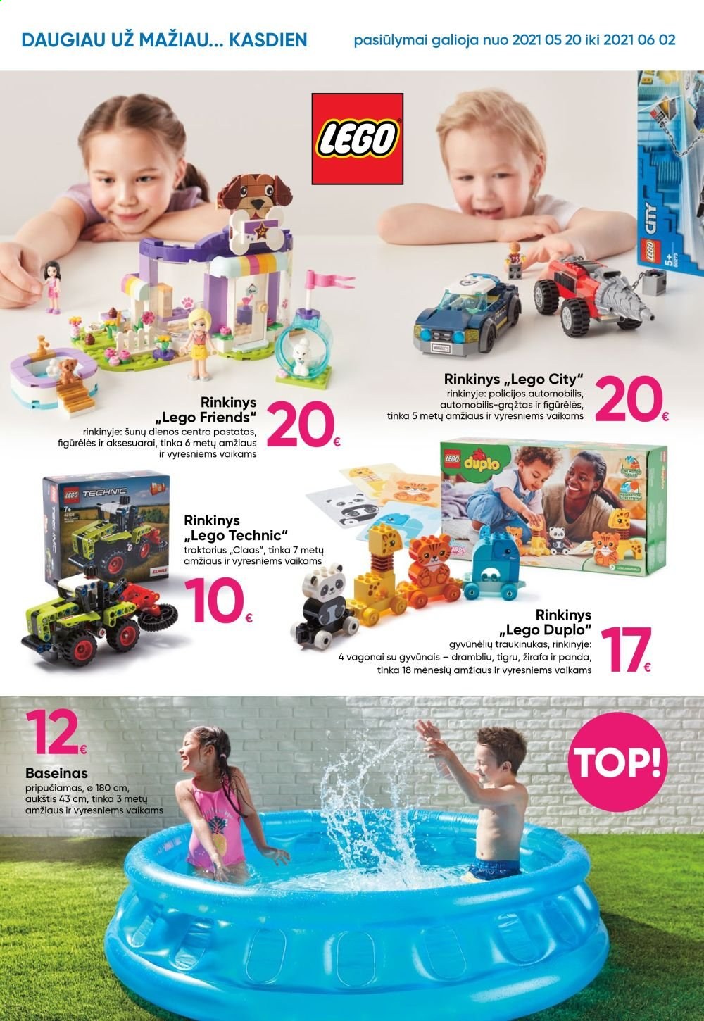 thumbnail - „Pepco“ leidinys - 2021 05 20 - 2021 06 02 - Išpardavimų produktai - Panda, automobilis, Lego, Lego City, Lego Duplo, Lego Friends, Lego Technic. 2 puslapis.