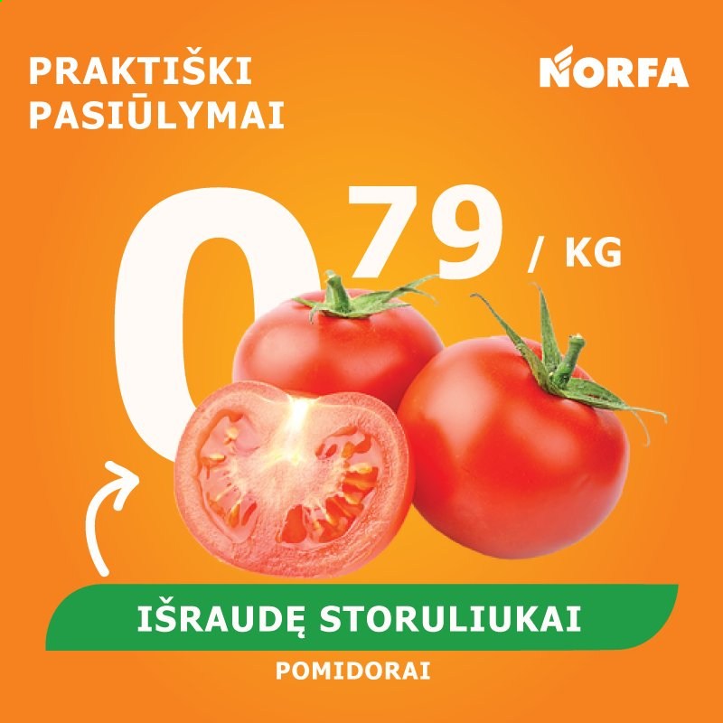 thumbnail - „NORFA“ leidinys - 2021 05 25 - 2021 05 30 - Išpardavimų produktai - pomidorai. 1 puslapis.