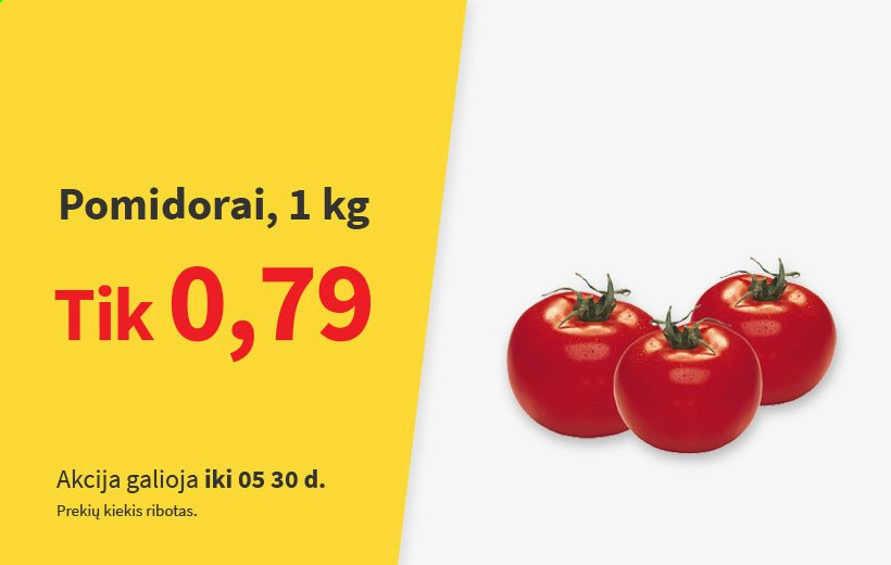 thumbnail - „NORFA“ leidinys - 2021 05 28 - 2021 05 30 - Išpardavimų produktai - pomidorai. 1 puslapis.