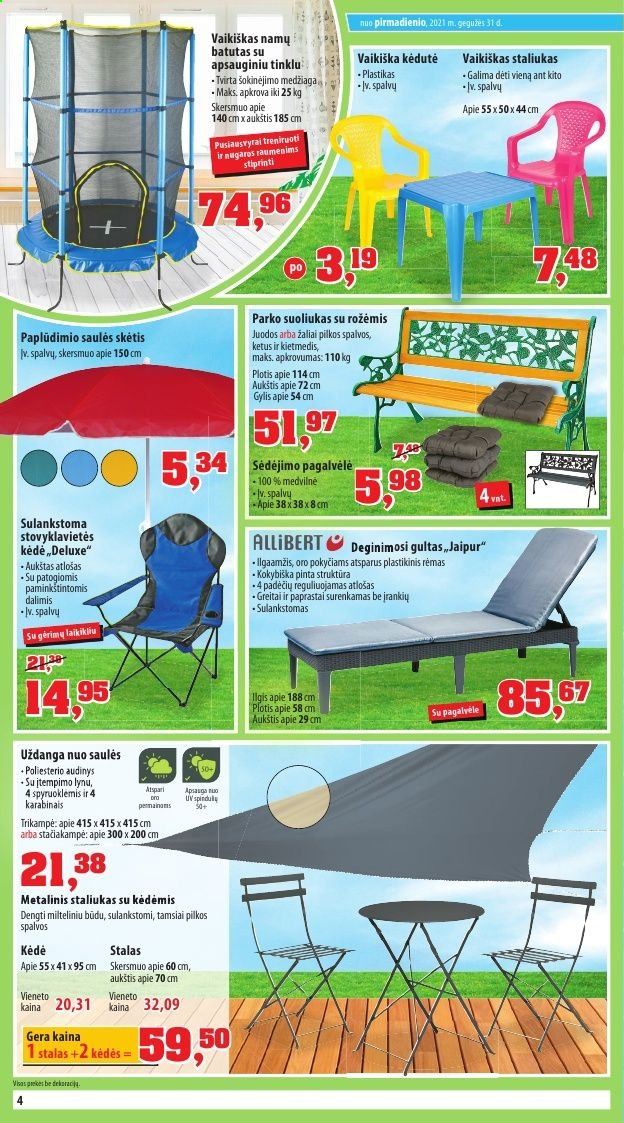 thumbnail - „Thomas Philipps“ leidinys - 2021 05 31 - 2021 06 05 - Išpardavimų produktai - gultas, saulės skėtis. 4 puslapis.