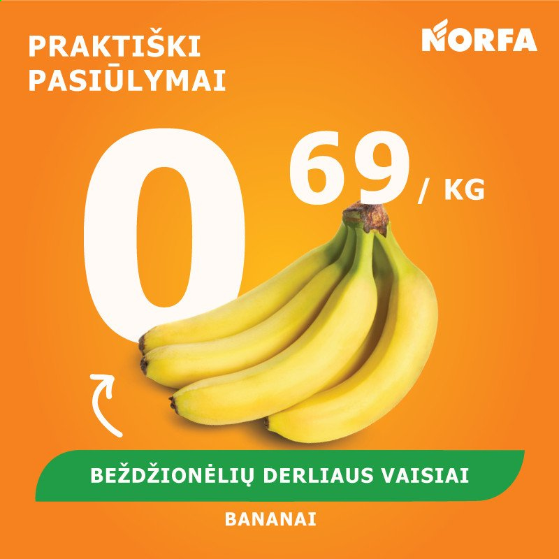 thumbnail - „NORFA“ leidinys - 2021 07 20 - 2021 07 25 - Išpardavimų produktai - bananai. 2 puslapis.