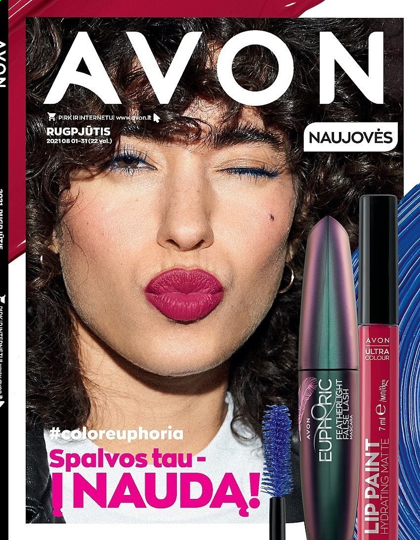 thumbnail - „Avon“ leidinys - 2021 08 01 - 2021 08 31 - Išpardavimų produktai - Avon. 1 puslapis.