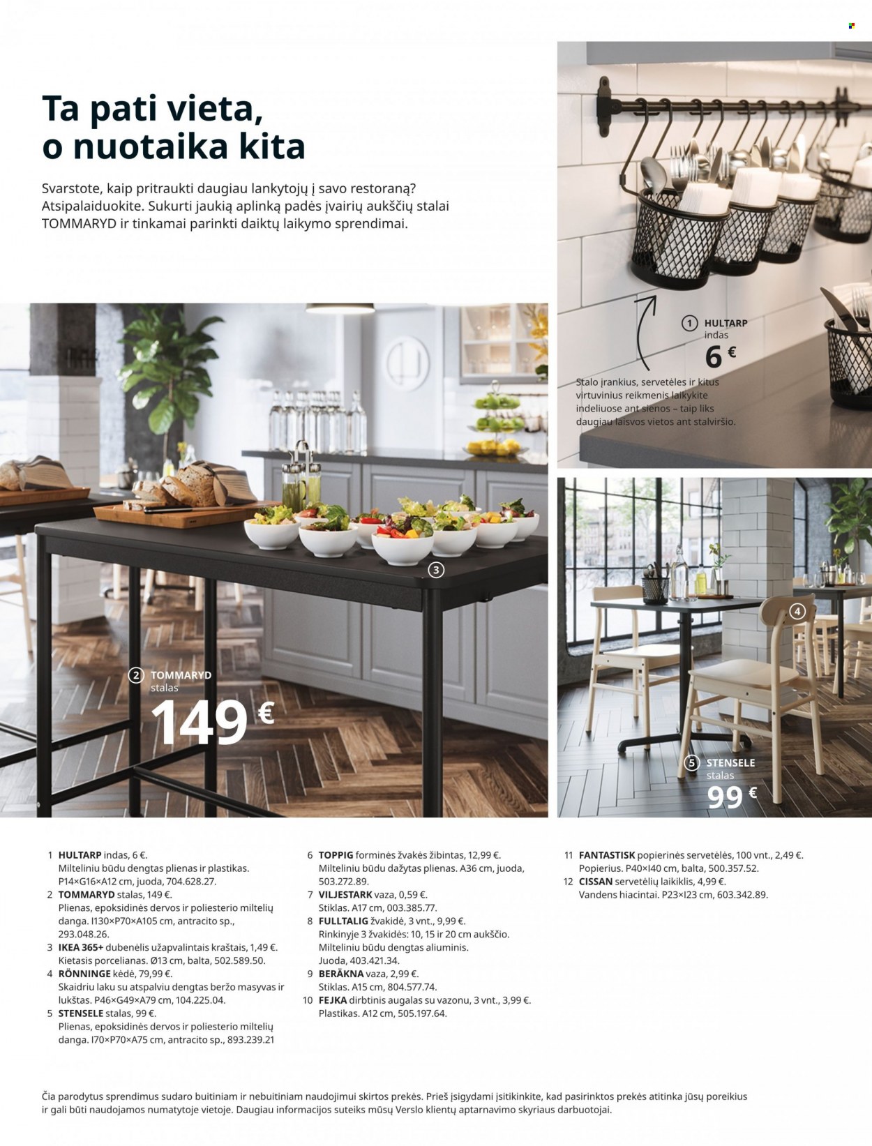 thumbnail - „IKEA“ leidinys - Išpardavimų produktai - stalo, kėdė. 26 puslapis.