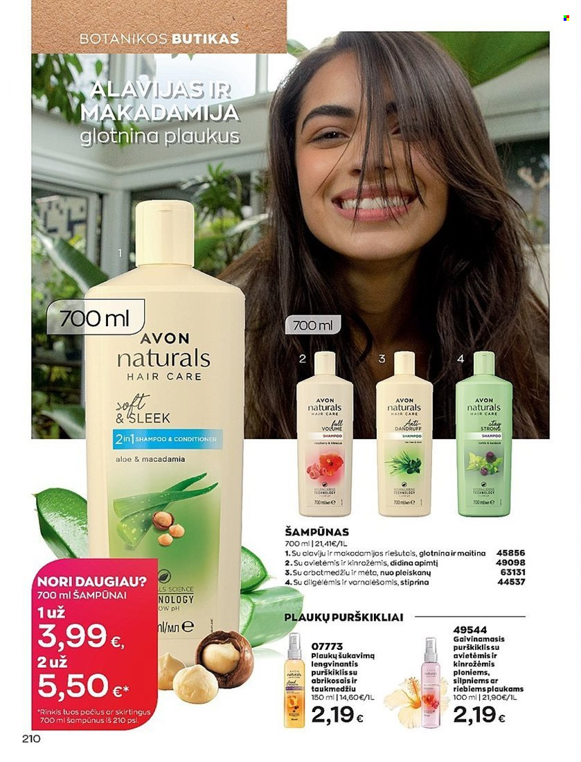 thumbnail - „Avon“ leidinys - 2021 10 01 - 2021 10 31 - Išpardavimų produktai - Avon, shampoo, šampūnas. 210 puslapis.