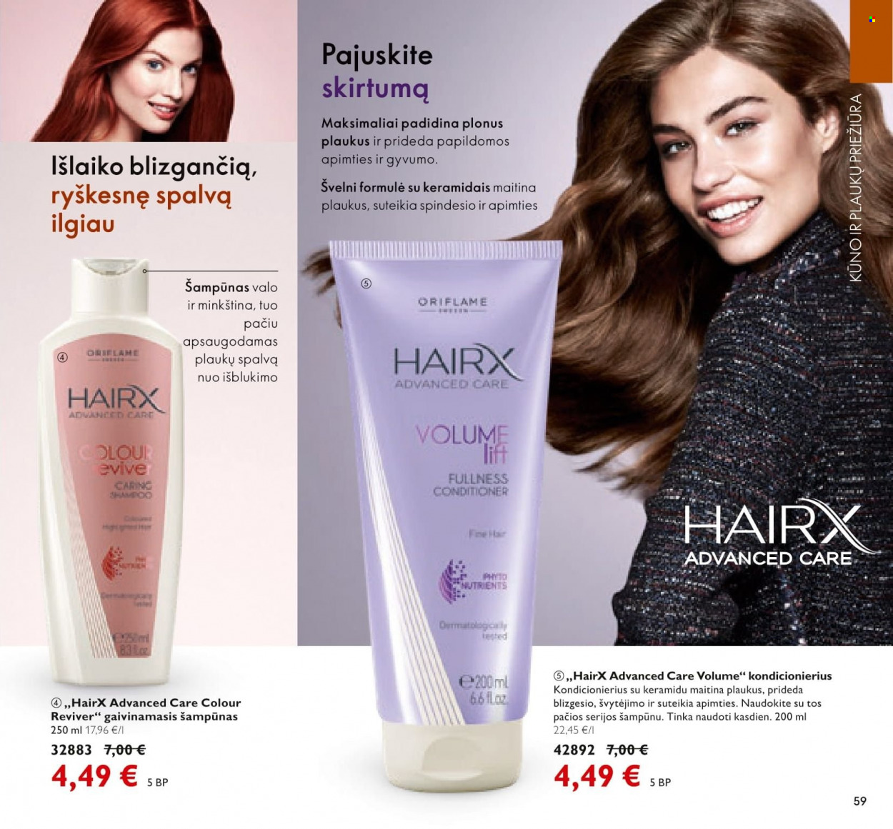 thumbnail - „Oriflame“ leidinys - 2021 10 01 - 2021 10 31 - Išpardavimų produktai - shampoo, šampūnas, HairX. 59 puslapis.