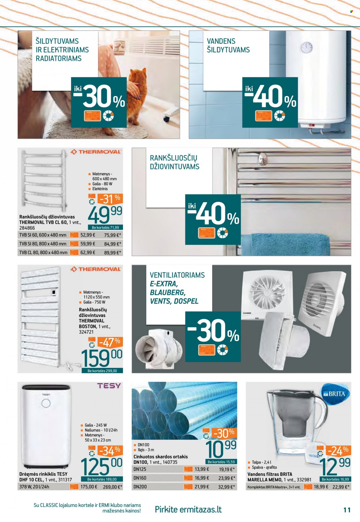 thumbnail - „ERMITAŽAS“ leidinys - 2021 10 06 - 2021 10 26 - Išpardavimų produktai - rankšluosčių džiovintuvas, radiatorius, šildytuvas. 11 puslapis.