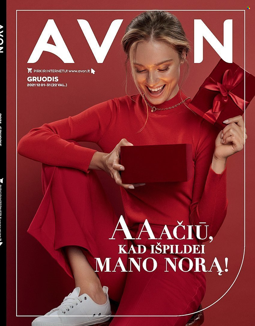 thumbnail - „Avon“ leidinys - 2021 12 01 - 2021 12 31 - Išpardavimų produktai - Avon. 1 puslapis.