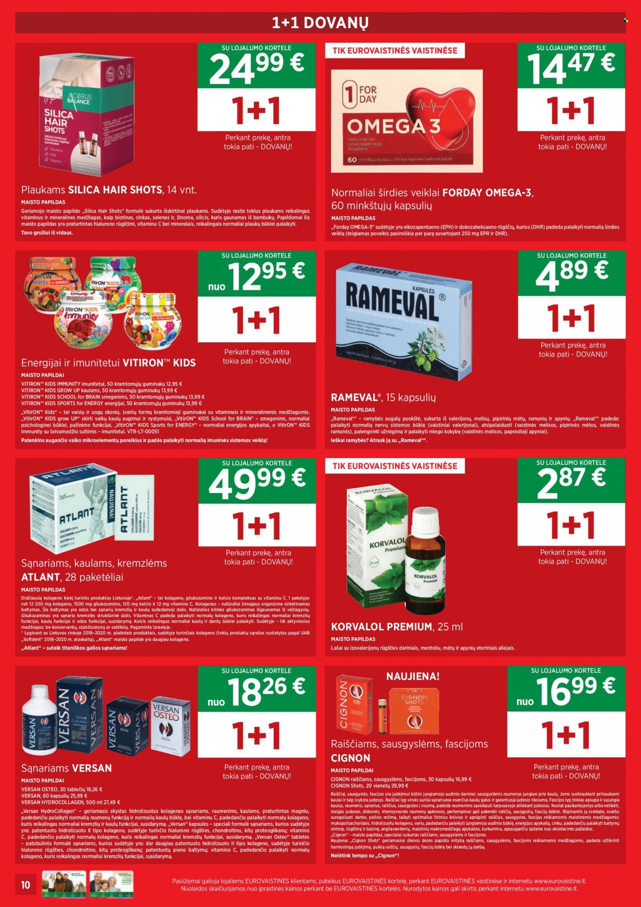 thumbnail - „EUROVAISTINĖ“ leidinys - 2022 05 03 - 2022 05 31 - Išpardavimų produktai - maisto papildai, omega 3. 10 puslapis.