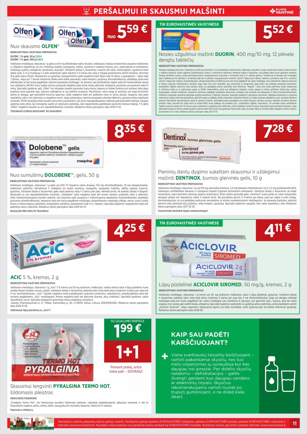 thumbnail - „EUROVAISTINĖ“ leidinys - 2022 05 03 - 2022 05 31 - Išpardavimų produktai - kremas, Olfen. 11 puslapis.