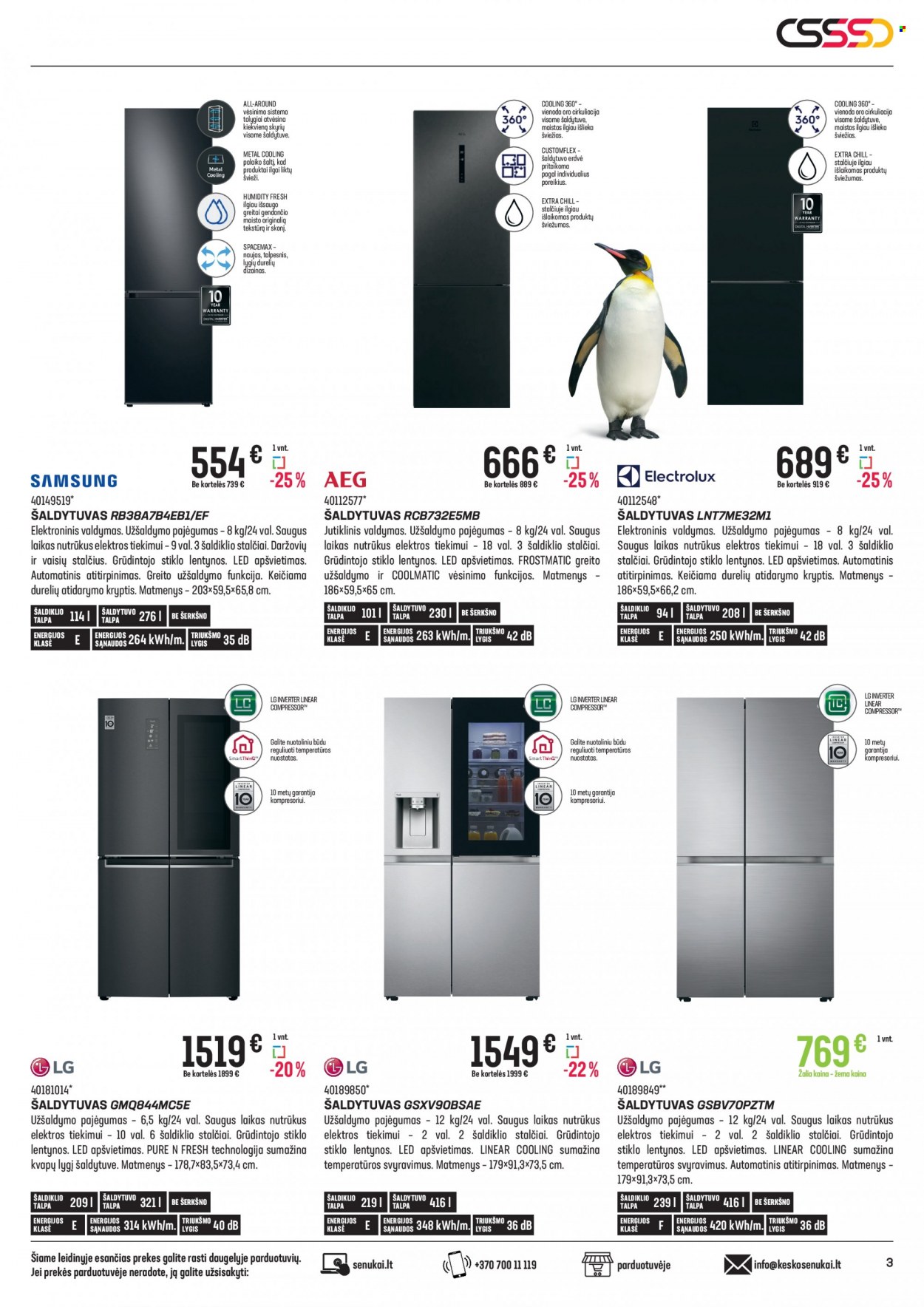 thumbnail - „Senukai“ leidinys - 2022 06 16 - 2022 07 11 - Išpardavimų produktai - LG, šaldytuvas. 3 puslapis.