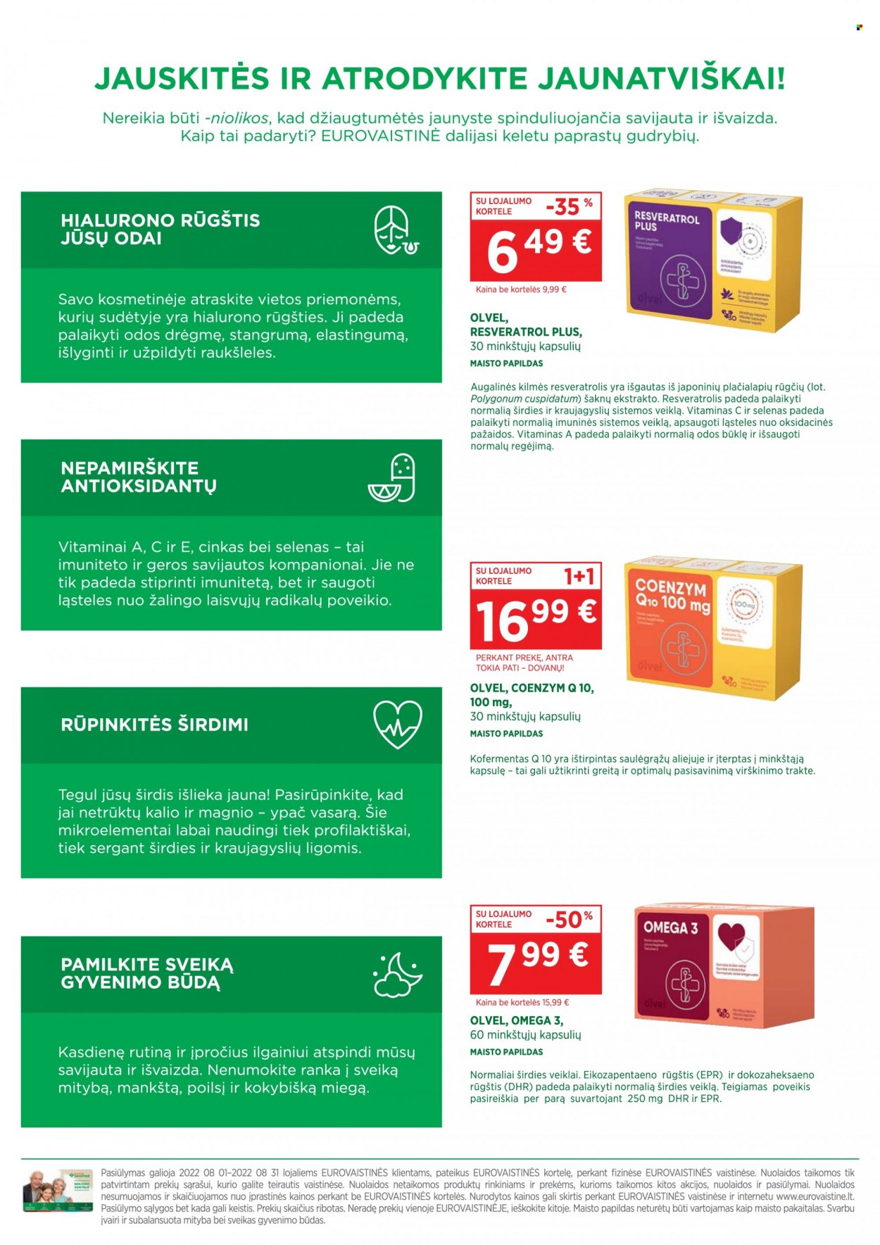 thumbnail - „EUROVAISTINĖ“ leidinys - 2022 08 01 - 2022 08 31 - Išpardavimų produktai - omega 3. 39 puslapis.