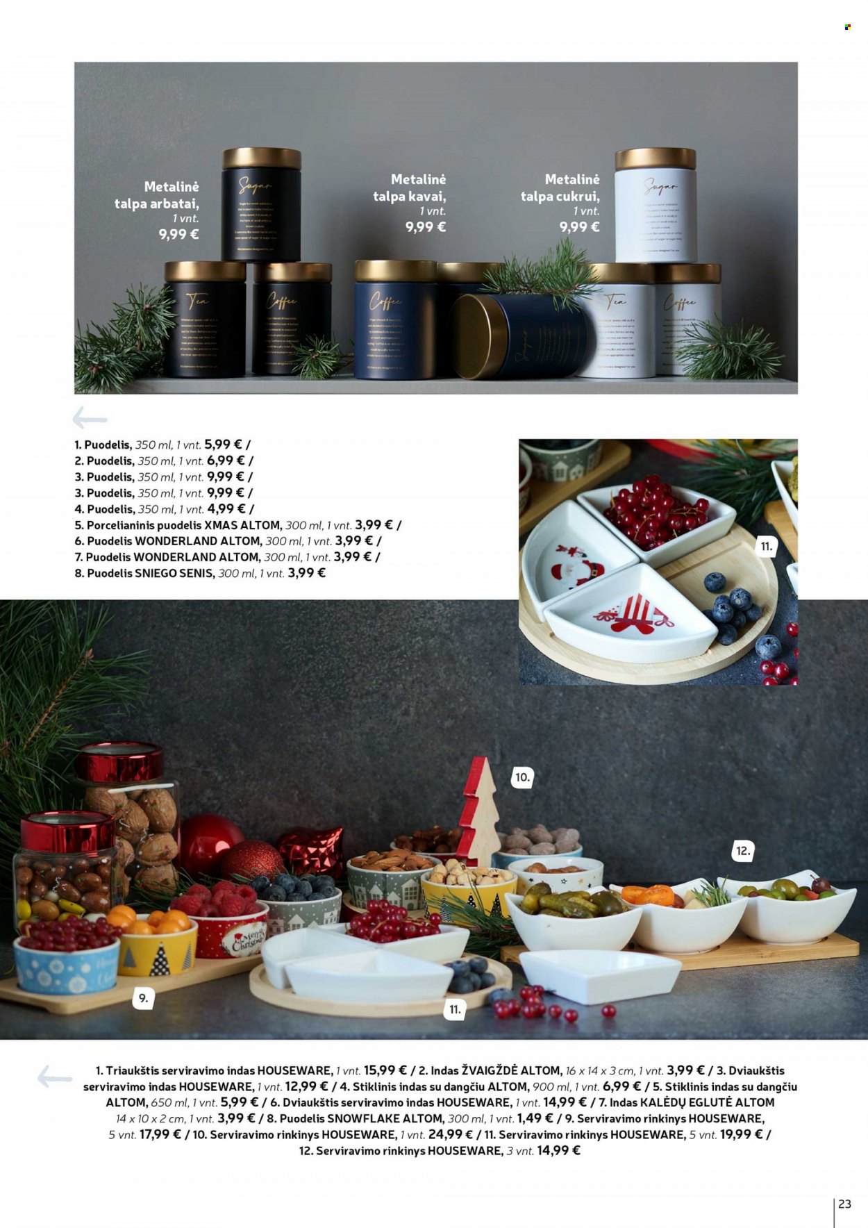 thumbnail - „Rimi“ leidinys - 2022 11 15 - 2022 12 26 - Išpardavimų produktai - arbata, puodelis. 23 puslapis.