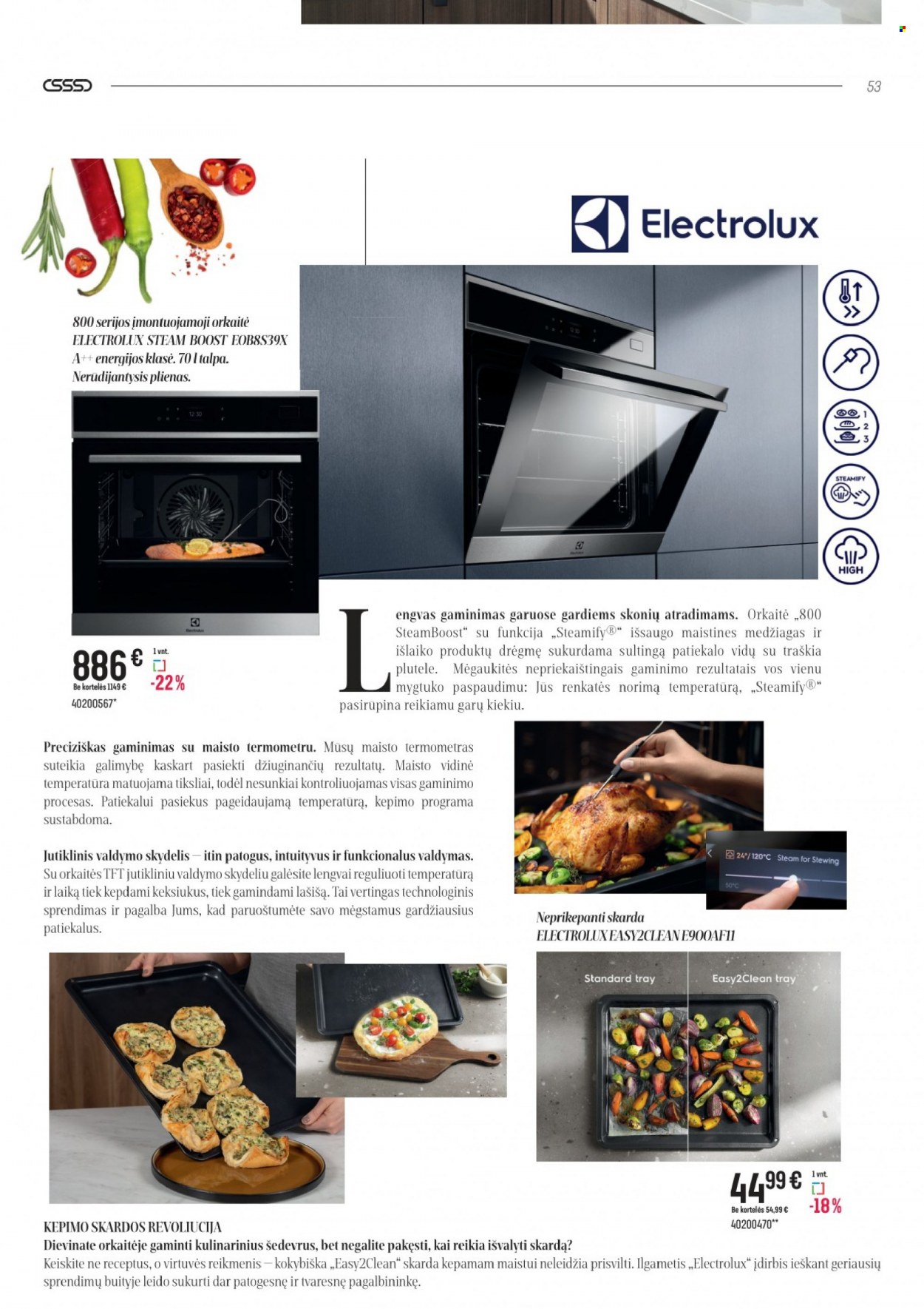thumbnail - „Senukai“ leidinys - 2022 11 15 - 2022 12 26 - Išpardavimų produktai - Electrolux, orkaité. 54 puslapis.