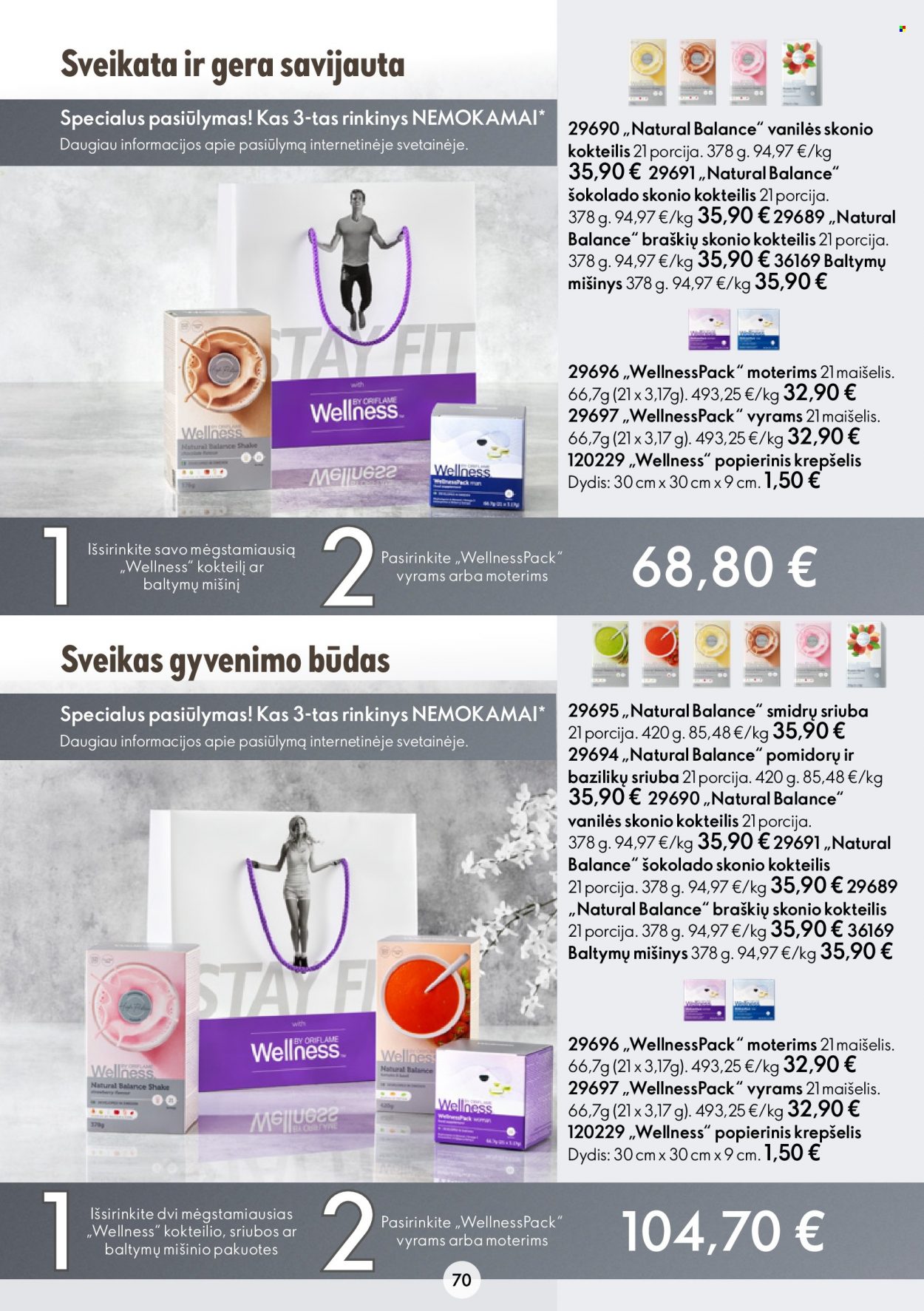 thumbnail - „Oriflame“ leidinys - 2022 11 30 - 2022 12 20 - Išpardavimų produktai - Balance. 70 puslapis.
