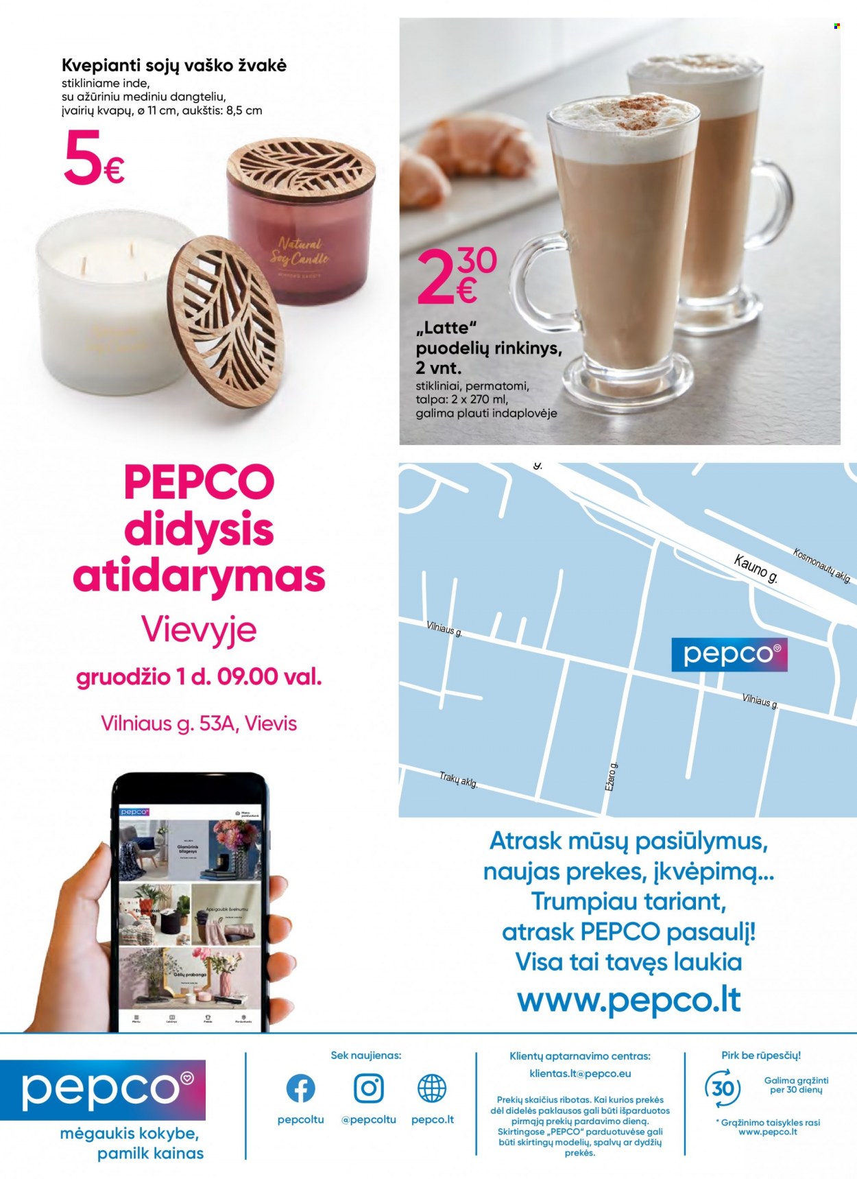 thumbnail - „Pepco“ leidinys - 2022 12 01 - 2022 12 07 - Išpardavimų produktai - žvakė. 8 puslapis.