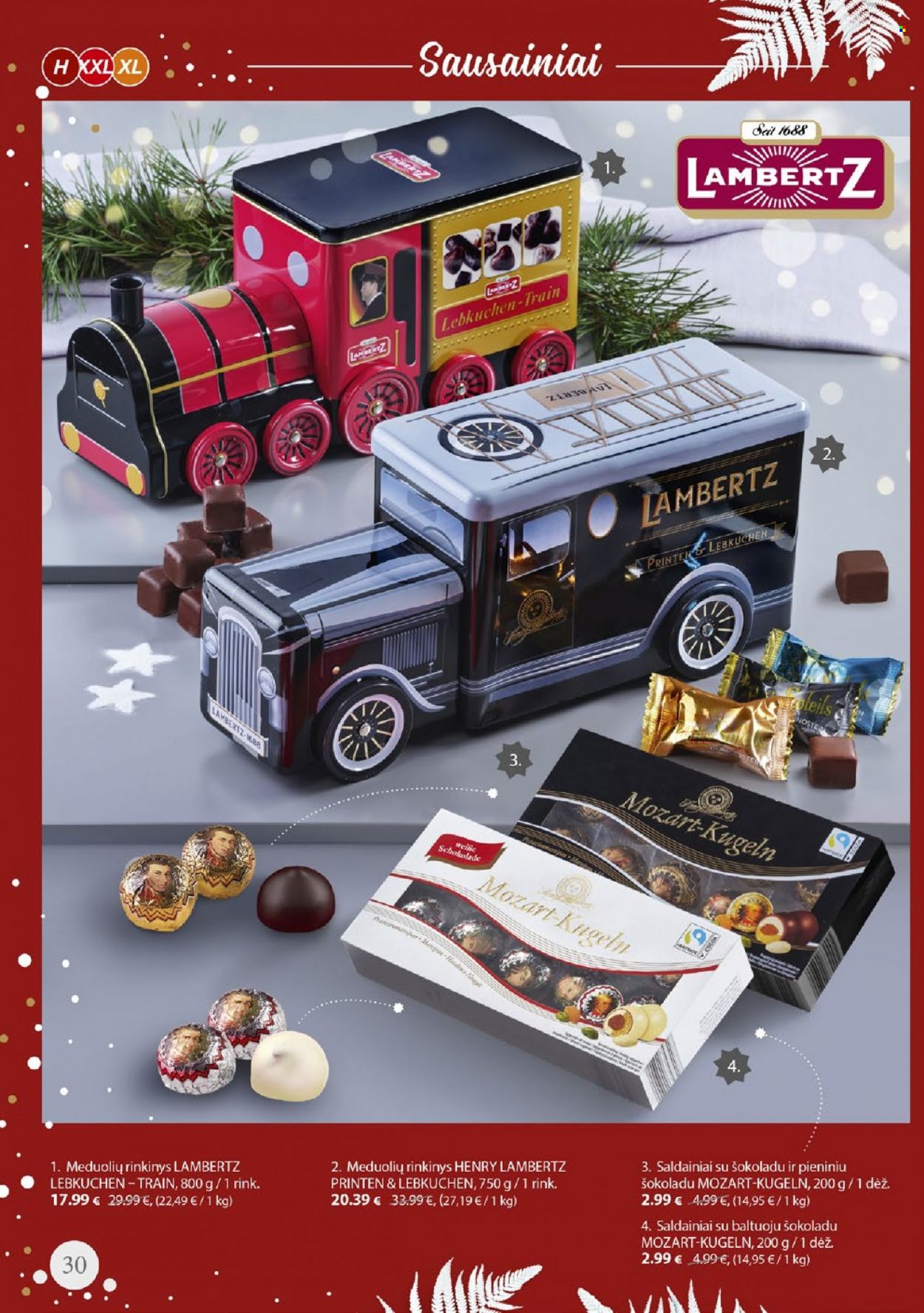 thumbnail - „NORFA“ leidinys - 2022 12 06 - 2023 01 02 - Išpardavimų produktai - saldainiai, sausainiai. 30 puslapis.